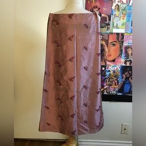 Elegant Floral Maxi Skirt in Mauve